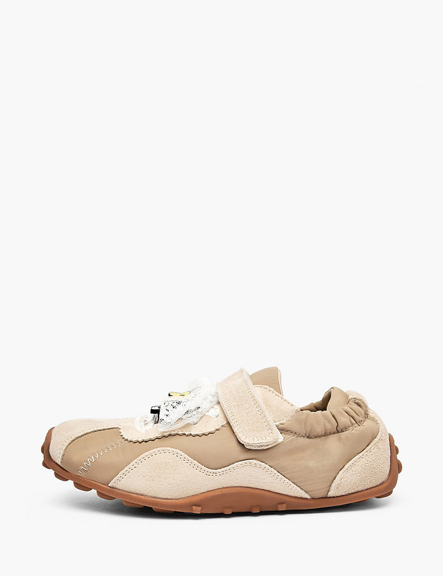 Бежевые кроссовки для девочек MASCOTTE 234-615811-0208 | ракурс 1