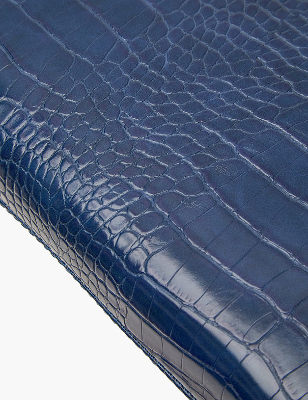 Синяя женская сумка с тиснением под рептилию MASCOTTE 647-4114-603 | ракурс 6