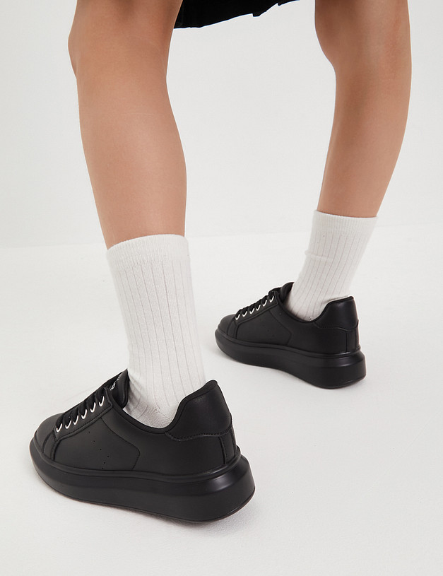 Черные детские кеды MASCOTTE 64-411921-0602 | ракурс 8