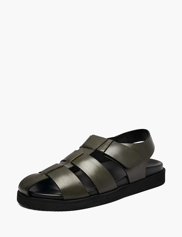 Зеленые мужские сандалии MASCOTTE 142-612461-0104 | ракурс 3