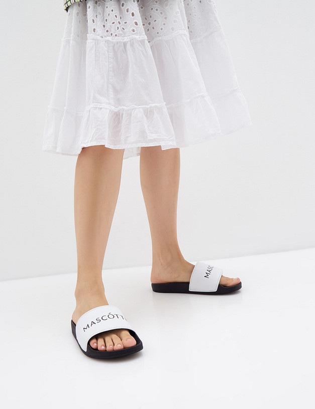 Белые женские сабо MASCOTTE 151-110221-0601 | ракурс 1