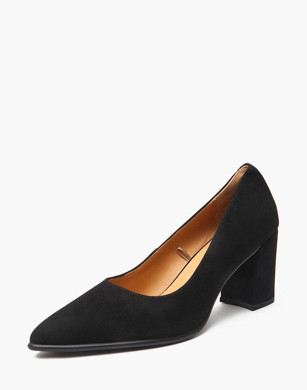 126-423011-3605M Туфли женские велюр/нат.кожа черн, Mascotte