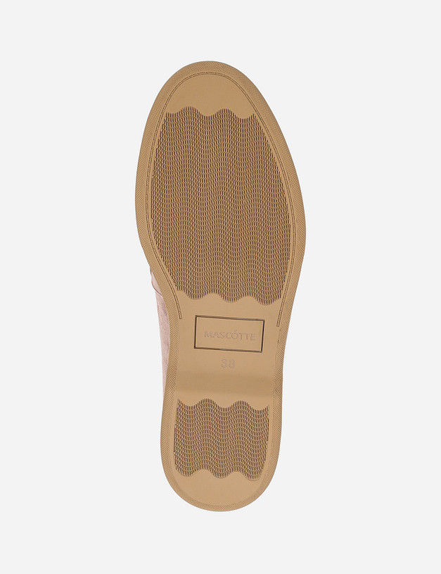 Розовые велюровые женские лоферы MASCOTTE 22-1104211-3602M | ракурс 6 Розовые велюровые женские лоферы MASCOTTE 22-1104211-3602M | ракурс 6