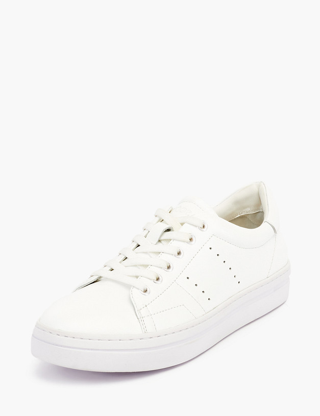 Белые кожаные женские кеды MASCOTTE 58-2141915-4564M | ракурс 2 Белые кожаные женские кеды MASCOTTE 58-2141915-4564M | ракурс 2