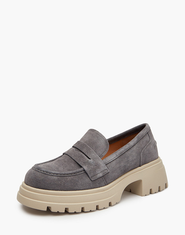 25-510411-0210 Туфли женские велюр/нат.кожа темн-сер, Mascotte