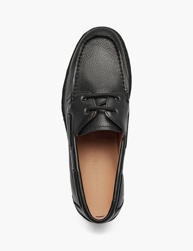 Черные мужские топ-сайдеры MASCOTTE 22-6111715-8110M | ракурс 4