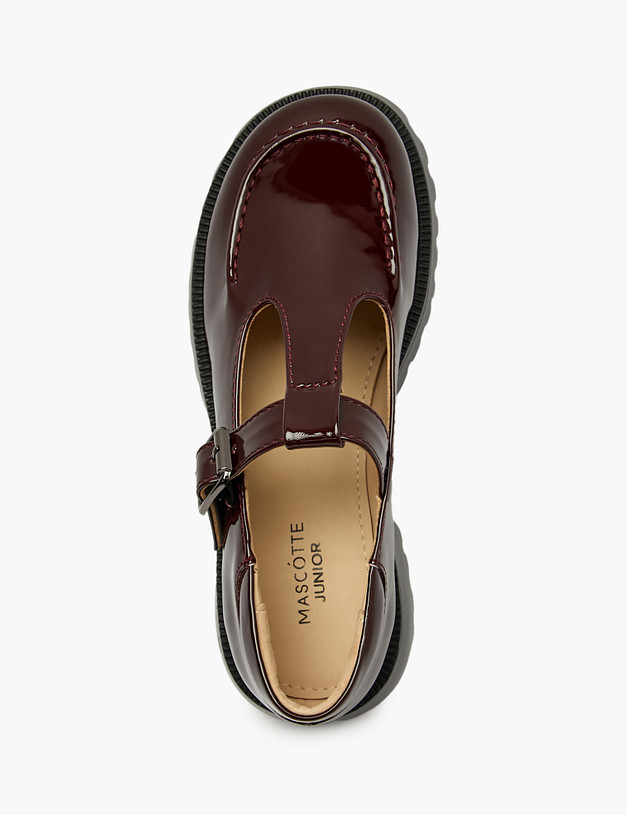 Бордовые туфли Мэри Джейн для девочек MASCOTTE 98-410515-0605 | ракурс 4