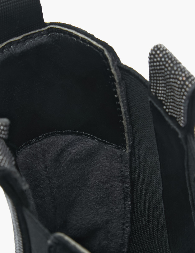 Черные женские челси из велюра MASCOTTE 126-220922-3605M | ракурс 6