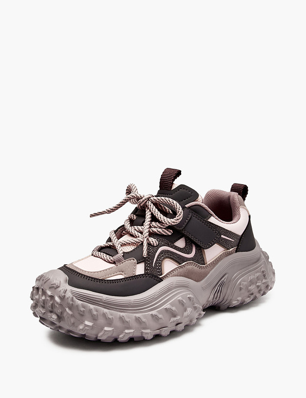 Розовые кроссовки для девочек MASCOTTE 234-522521-0606 | ракурс 2