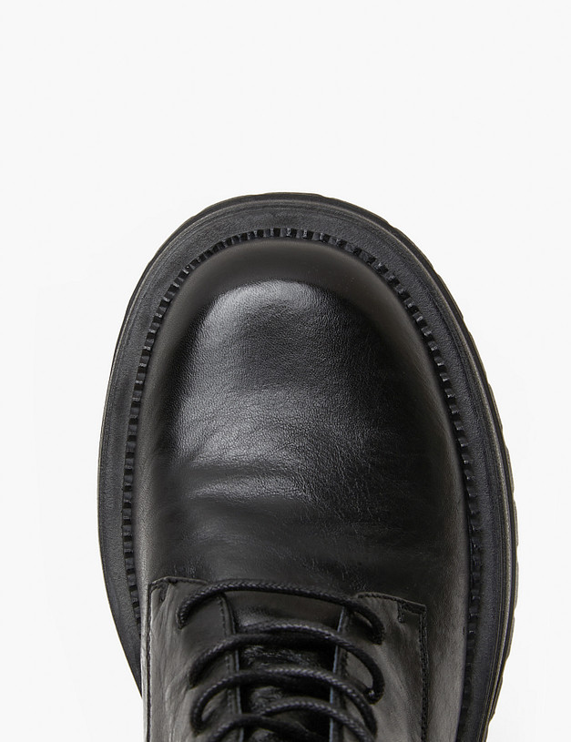 Черные кожаные женские ботинки MASCOTTE 100-422821-0102 | ракурс 4