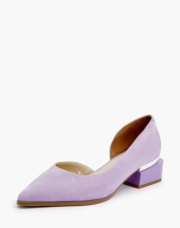 126-212611-4617M Туфли женские велюр/нат.кожа фиол, Mascotte