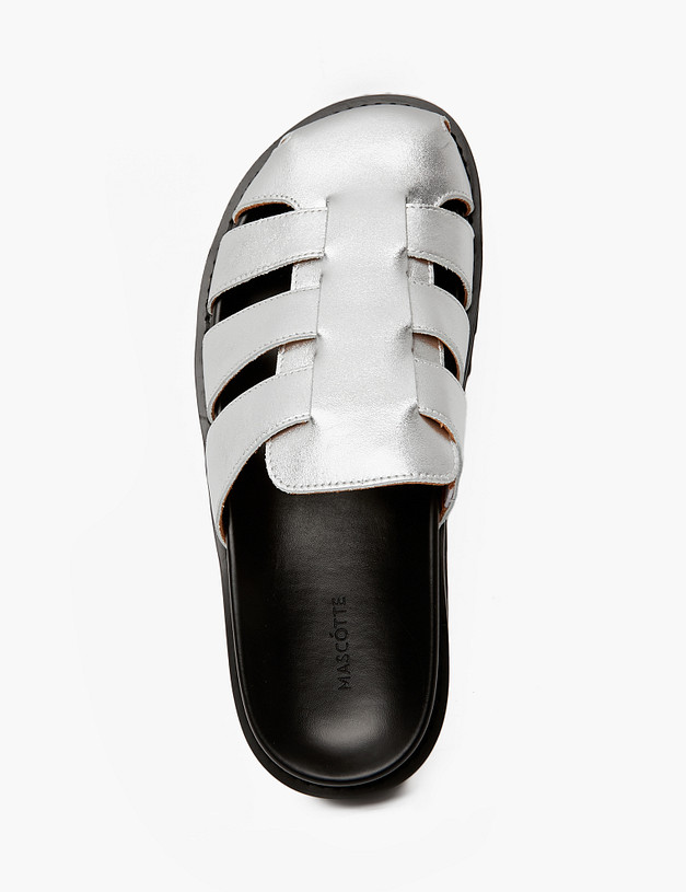 Серебристые женские сабо MASCOTTE 47-4127013-0116 | ракурс 5
