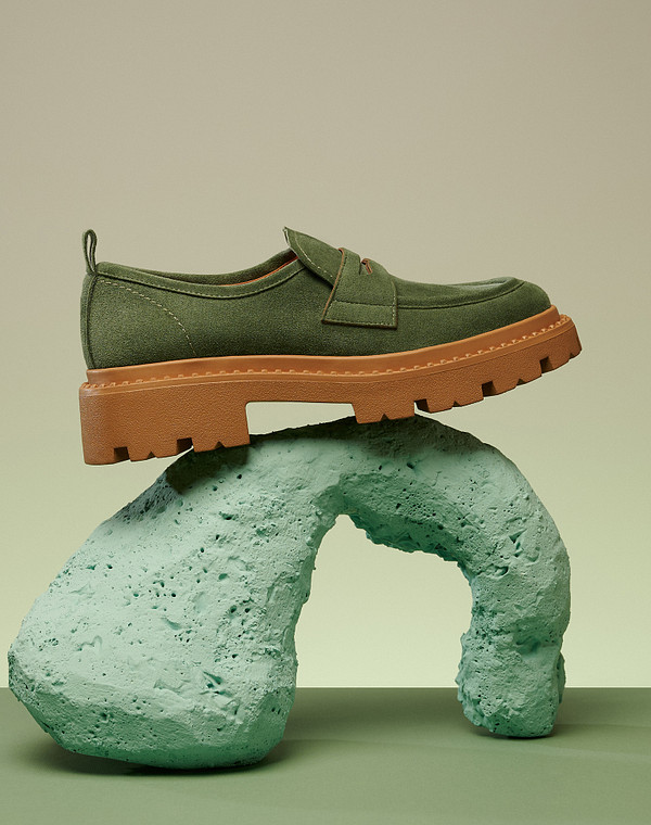 233-3201813-4606M Туфли женские велюр/нат.кожа зелен, Mascotte