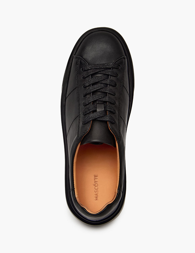 Черные женские кеды из кожи MASCOTTE 22-4127111-8100M | ракурс 4