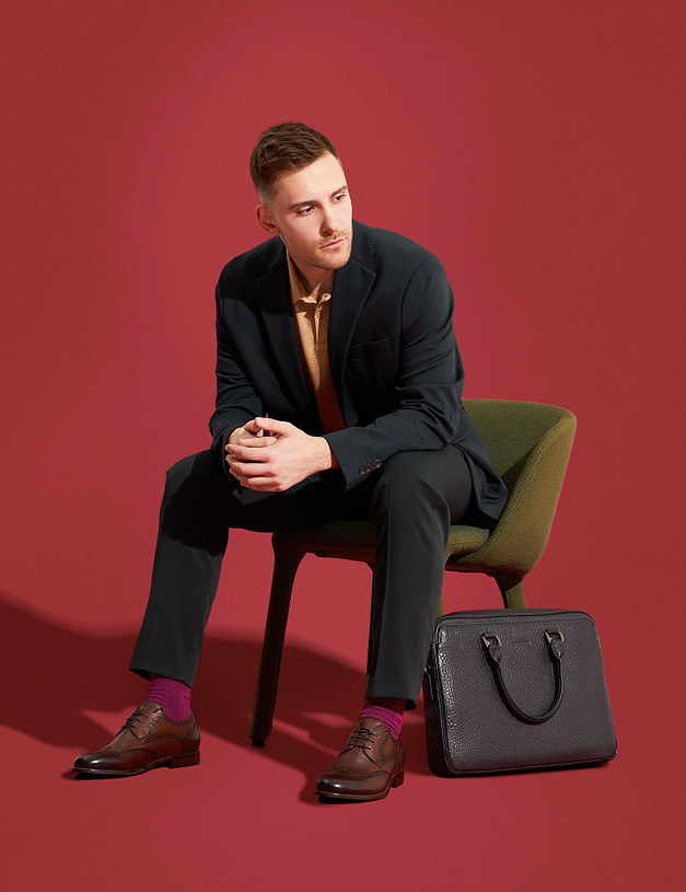 Коричневые мужские броги MASCOTTE 128-313911-0109 | ракурс 1