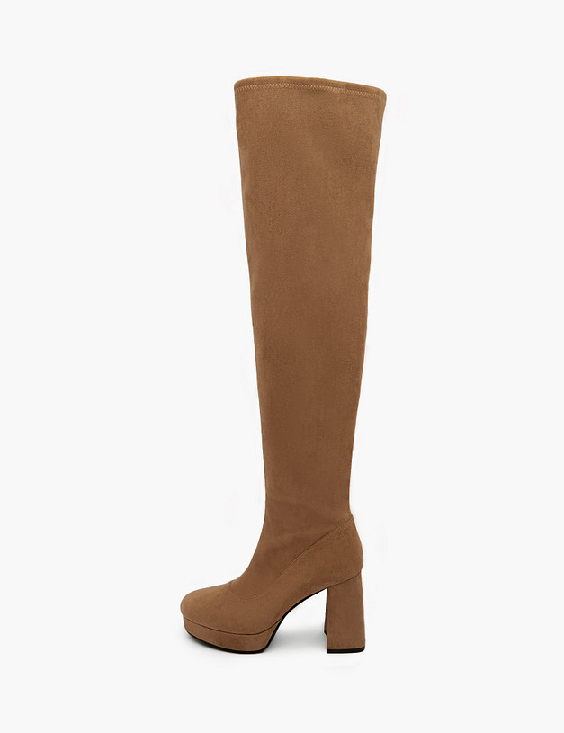 Бежевые женские ботфорты MASCOTTE 172-3202824-2408 | ракурс 1