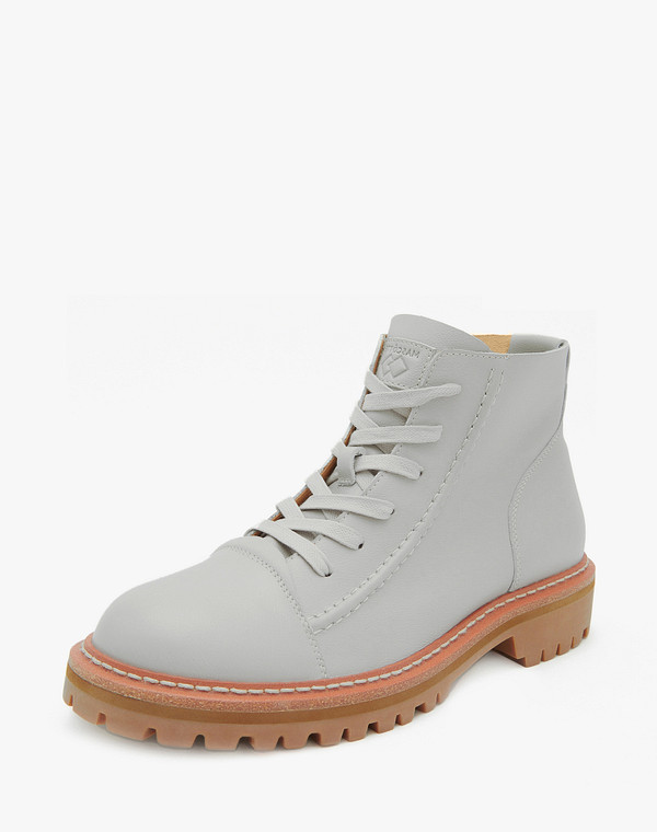 58-123296-4137M Ботинки женские нат.кожа/б.п. серый, Mascotte