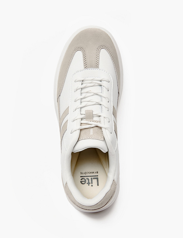Белые женские кеды на платформе MASCOTTE 189-415921-0601 | ракурс 4 Белые женские кеды на платформе MASCOTTE 189-415921-0601 | ракурс 4