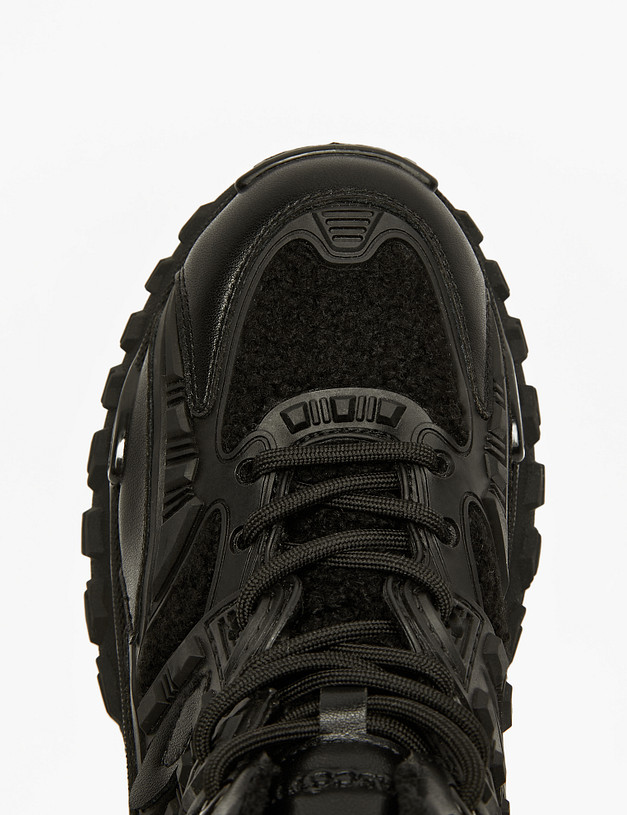 Черные женские утепленные кроссовки MASCOTTE 234-323621-0402 | ракурс 5