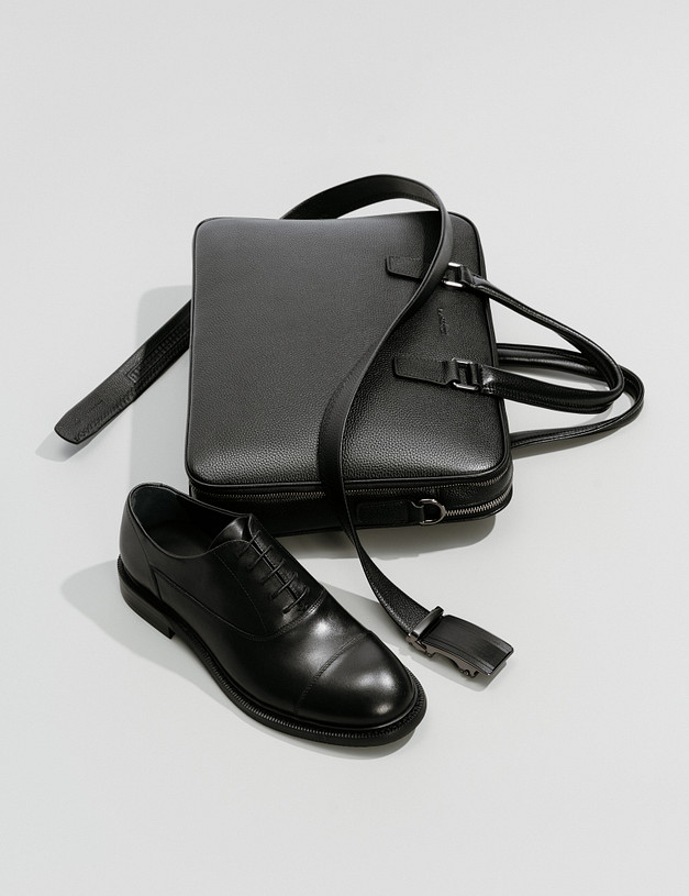 Черный мужской ремень MASCOTTE 727-2201-102 | ракурс 2