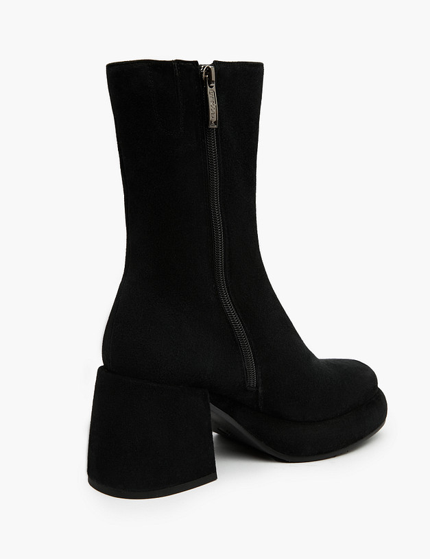 Черные женские ботильоны из велюра MASCOTTE 126-320321-3605M | ракурс 3