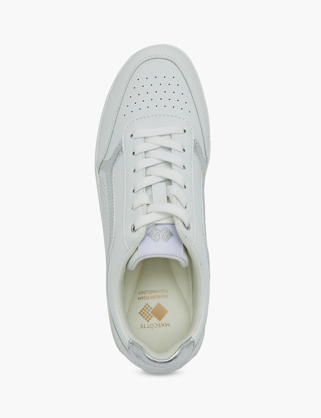 Белые женские кеды MASCOTTE 18-310421-0601 | ракурс 5 Белые женские кеды MASCOTTE 18-310421-0601 | ракурс 5