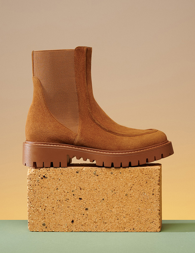 Рыжие велюровые женские челси MASCOTTE 233-3202122-3667M | ракурс 1