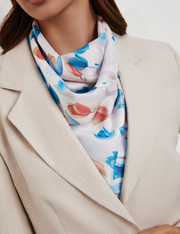 Голубой женский платок MASCOTTE 766-6107-2411 | ракурс 2