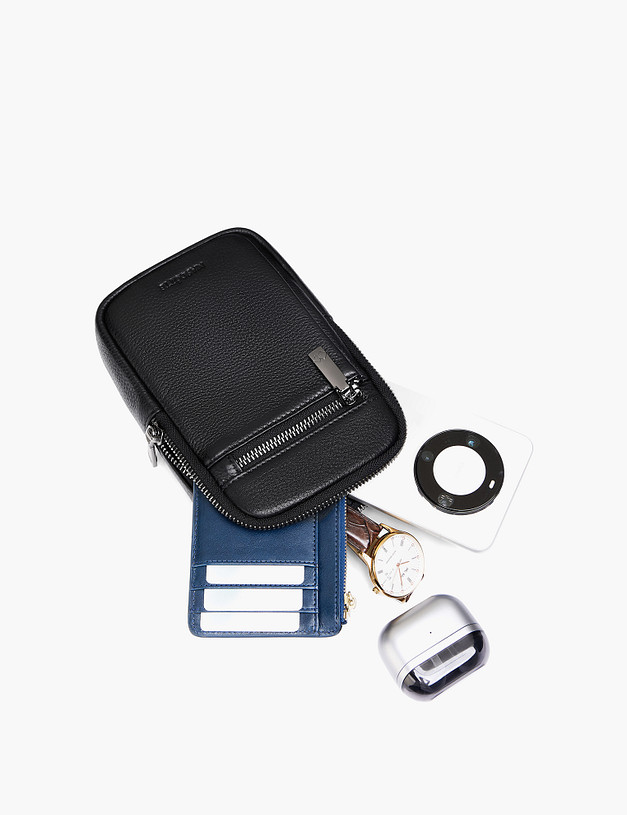 Черная мужская сумка для мобильного MASCOTTE 622-5209-102 | ракурс 6