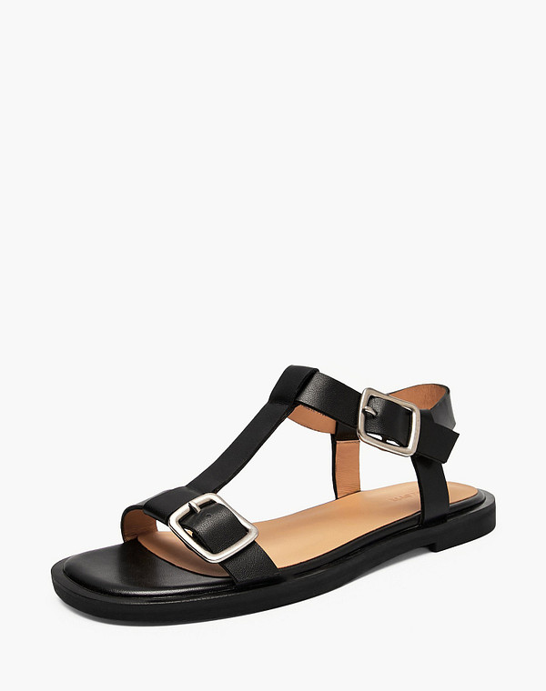 126-6102212-7100M Туфли летние женские нат.кожа/нат.кожа черн, Mascotte