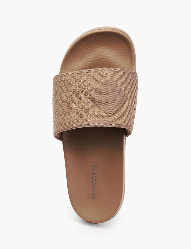 Бежевые женские слайдеры MASCOTTE 151-210425-0208 | ракурс 6
