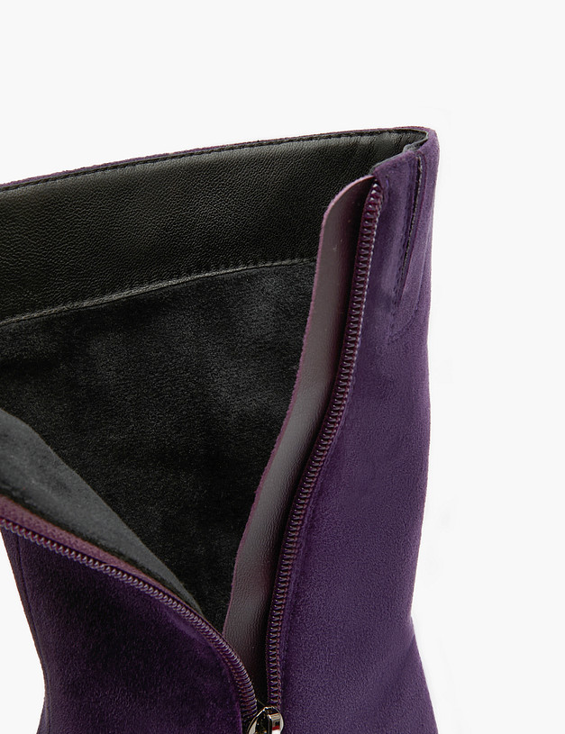 Темно-фиолетовые женские ботильоны из велюра MASCOTTE 126-320321-0607 | ракурс 7