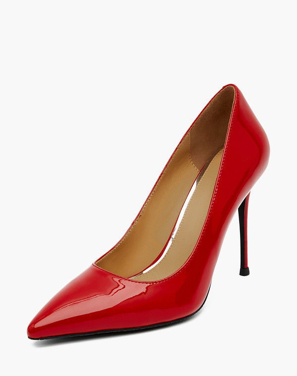 172-3180911-0705 Туфли женские лак.кожа/нат.кожа красн, Mascotte