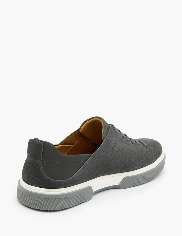 Серые мужские кеды из велюра и кожи MASCOTTE 22-3170913-3276M | ракурс 3