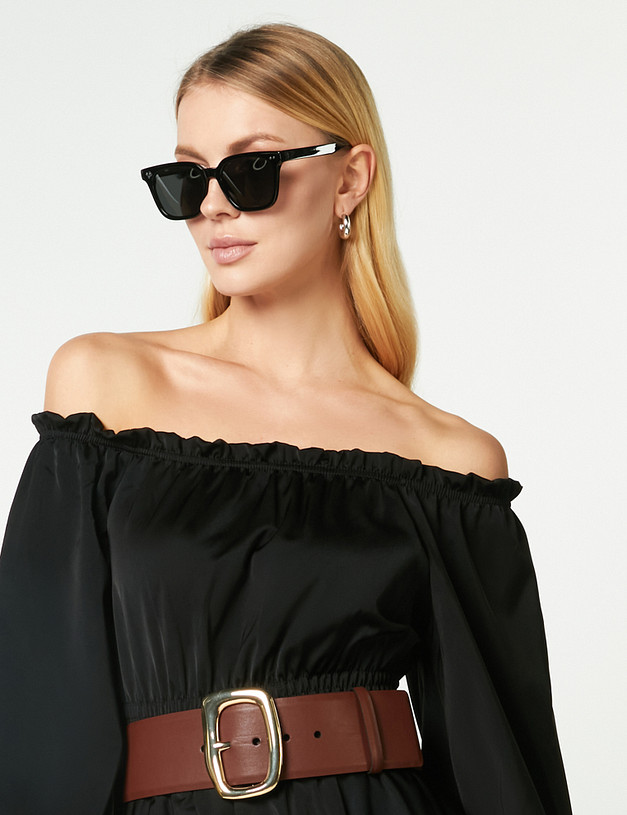 Черные женские очки MASCOTTE 753-2113-7702 | ракурс 1 Черные женские очки MASCOTTE 753-2113-7702 | ракурс 1