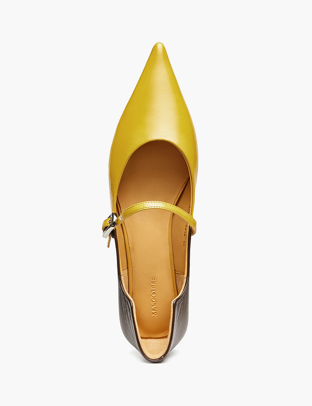 Желтые женские туфли MASCOTTE 100-514612-0418 | ракурс 4