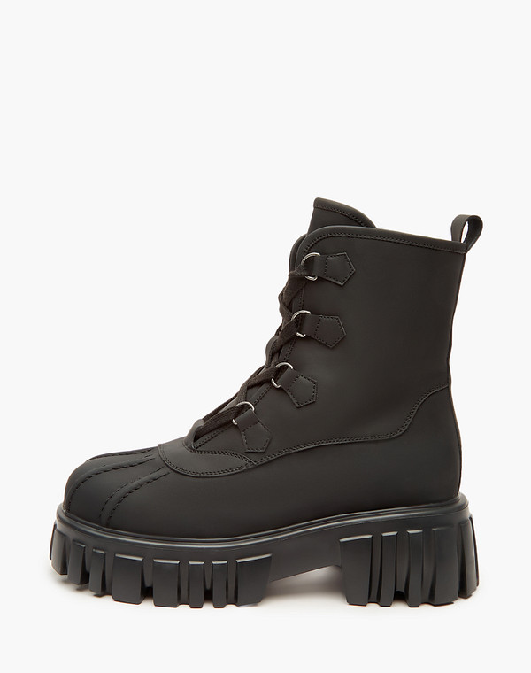 234-224926-0602 Ботинки женские кож.спилок/ворсин черн, Mascotte