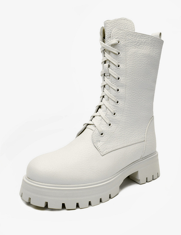 Молочные зимние женские ботинки MASCOTTE 94-421631-0101 | ракурс 3