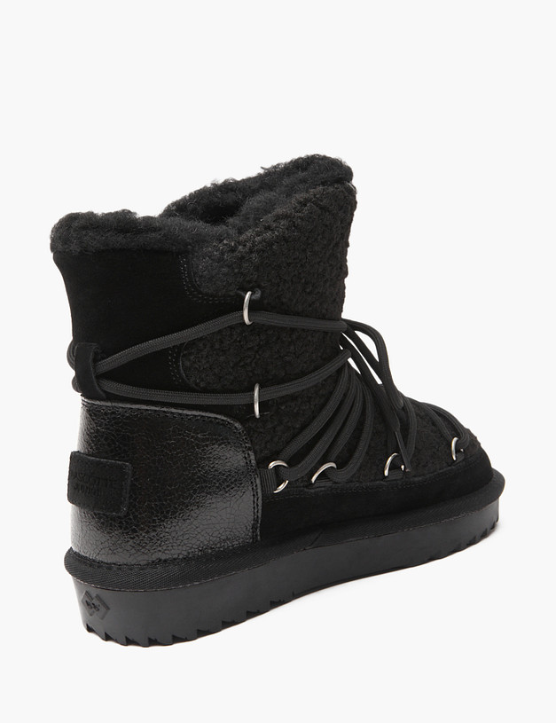 Черные меховые угги для девочек MASCOTTE 98-420458-0402 | ракурс 5 Черные меховые угги для девочек MASCOTTE 98-420458-0402 | ракурс 5