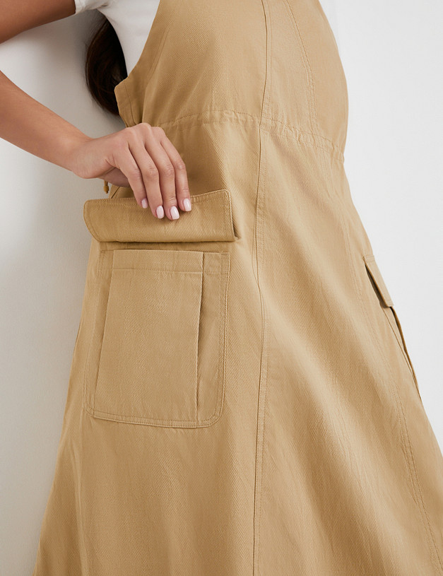 Бежевый женский сарафан MASCOTTE 974-5105-2608 | ракурс 5