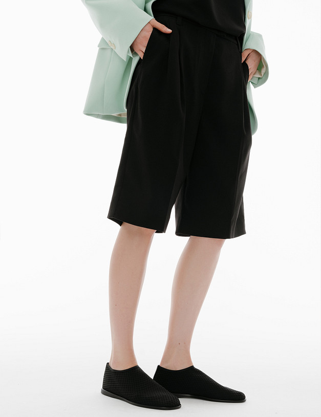 Черные женские слиперы MASCOTTE 100-516191-0202 | ракурс 2 Черные женские слиперы MASCOTTE 100-516191-0202 | ракурс 2