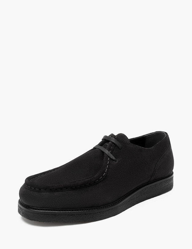 Черные мужские полуботинки из нубука MASCOTTE 128-314911-3320M | ракурс 3