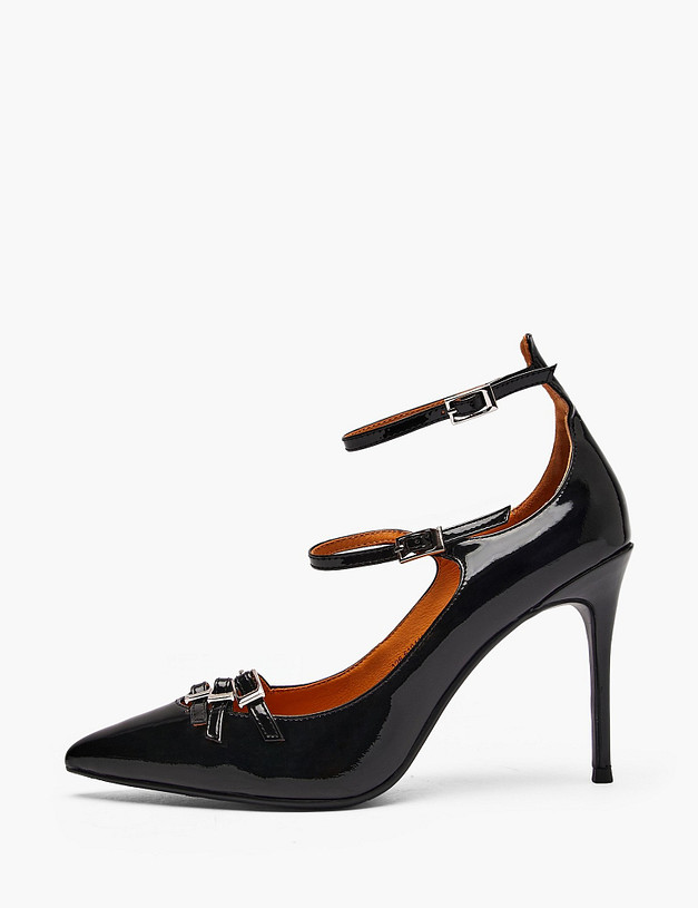 Черные женские лакированные туфли MASCOTTE 126-610411-0702 | ракурс 1