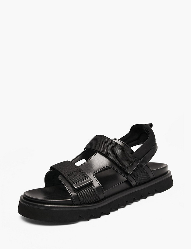 Черные мужские сандалии MASCOTTE 15-610412-0102 | ракурс 2