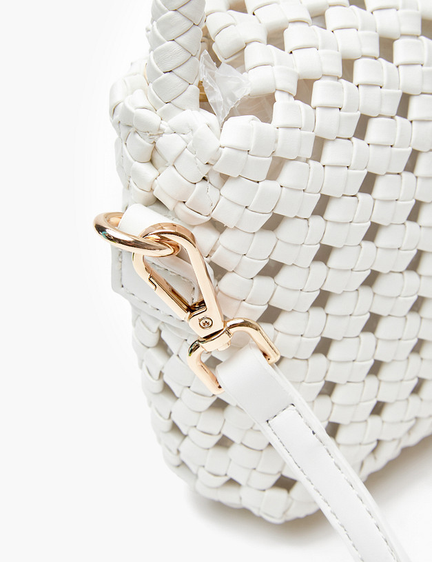 Белая женская плетеная сумка MASCOTTE 647-4109-601 | ракурс 5