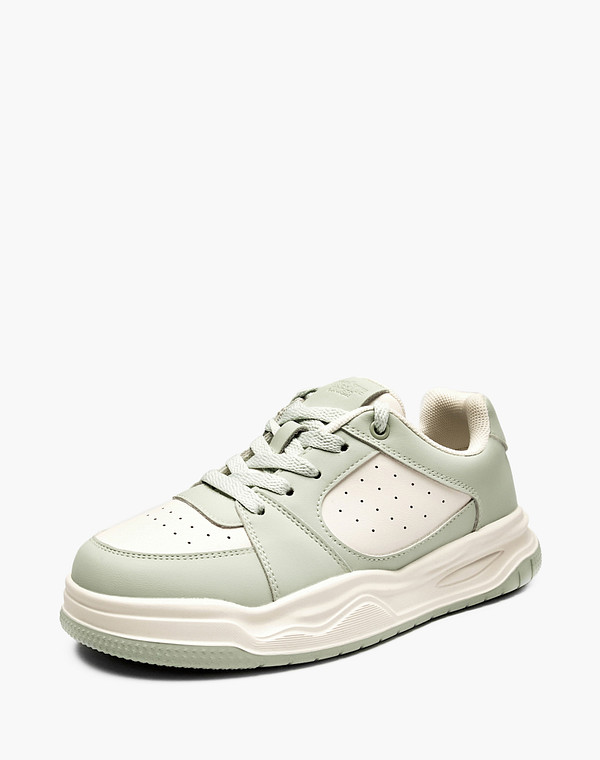 234-514721-0604 Полуботинки для активного отдыха мальч./девич. и.кожа/текстиль св.зелен-молочн, Mascotte JUNIOR