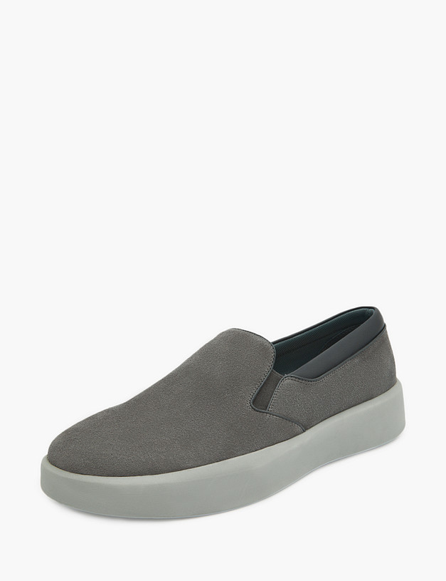 Серые велюровые мужские слипоны MASCOTTE 58-3130225-3287M | ракурс 3