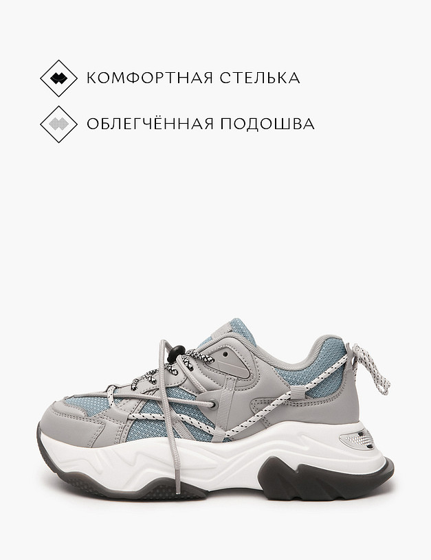 Серые женские кроссовки MASCOTTE 64-111021-0201 | ракурс 13