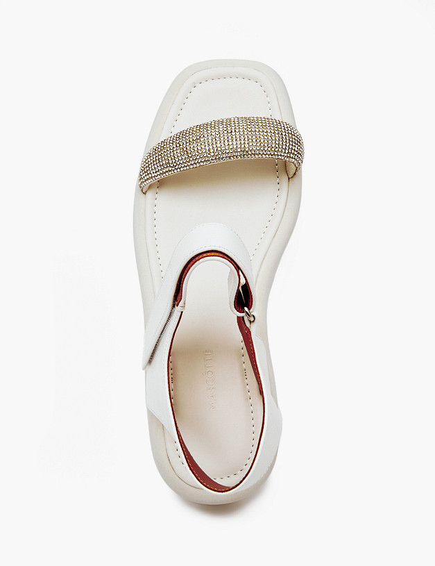 Белые женские сандалии на высокой подошве MASCOTTE 126-311513-3592M | ракурс 4