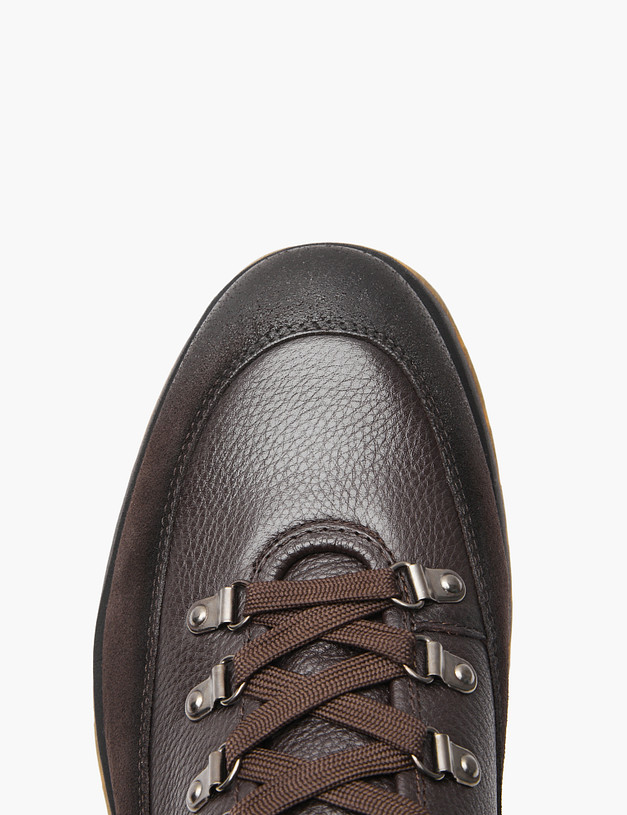 Коричневые мужские хайкеры из кожи и велюра MASCOTTE 22-421521-3188M | ракурс 5